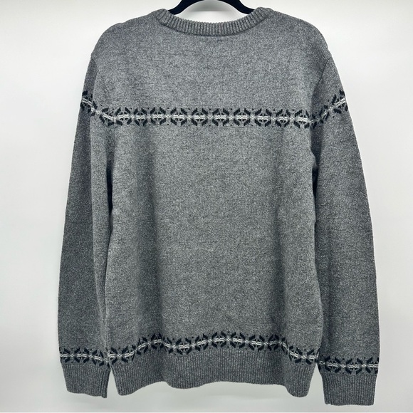Lands’ End Men's Lighthouse Skier Crewneck Wool Blend Sweater Size Large - Picture 7 of 12